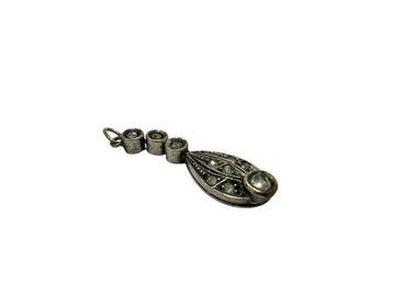 Zonder minimumprijs - Hanger - 12 kt. Witgoud Diamant