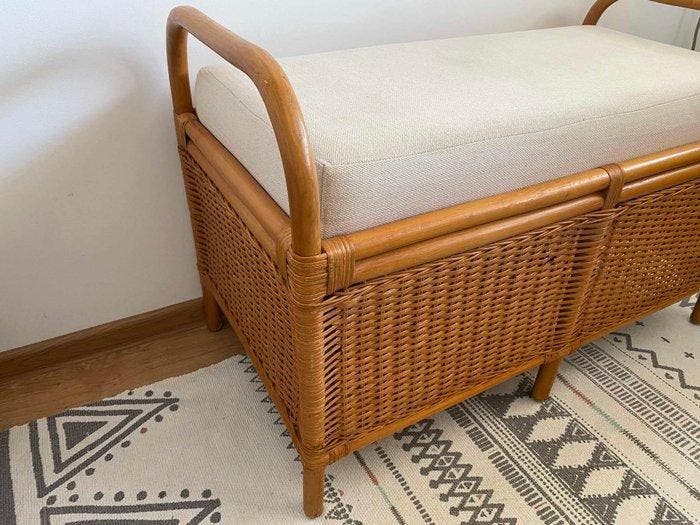 Bank - Rattan, Antiek en Kunst, Kunst | Designobjecten