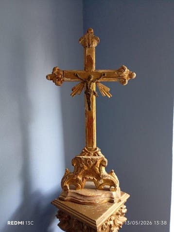 Oud kruis 18e/19e eeuw, Italië Firenze Toscane - Hout -