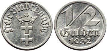 Polen, Danzig. 1/2 Gulden 1932 (Zonder minimumprijs), Postzegels en Munten
