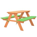 vidaXL Kinderpicknicktafel met banken 89x79x50 cm massief, Verzenden