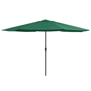 vidaXL Parasol met metalen paal 390 cm groen, Verzenden, Nieuw