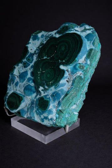 Échantillon de malachite de qualité supérieure avec, Collections, Minéraux & Fossiles