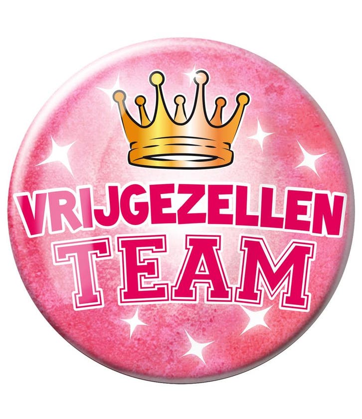 Button Vrijgezellen Team Vrouw 10,2cm, Hobby & Loisirs créatifs, Articles de fête, Envoi