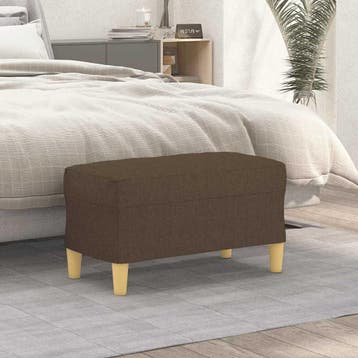 vidaXL Bankje 70x35x41 cm stof bruin, Verzenden, Nieuw