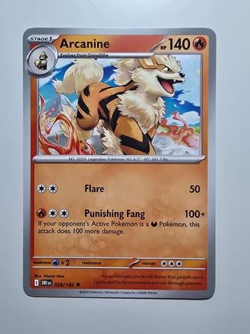 ARCANINE (DESTINED RIVALS 028/182) (TRADING CARD)
