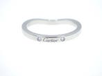Cartier - Ring - Ballerina Wedding band Ring 3 Diamond Pt950, Handtassen en Accessoires, Ringen, Nieuw