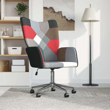 vidaXL Relaxstoel patchwork stof, Maison & Meubles, Verzenden