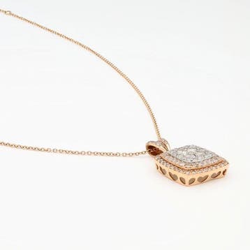 Collier - 14 carats Or rose Diamant (Naturelle), Nieuw