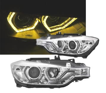 PHARES ANGEL EYES POUR BMW F30 F31 11-15 LUMIÈRE DIURNE LED, Verzenden