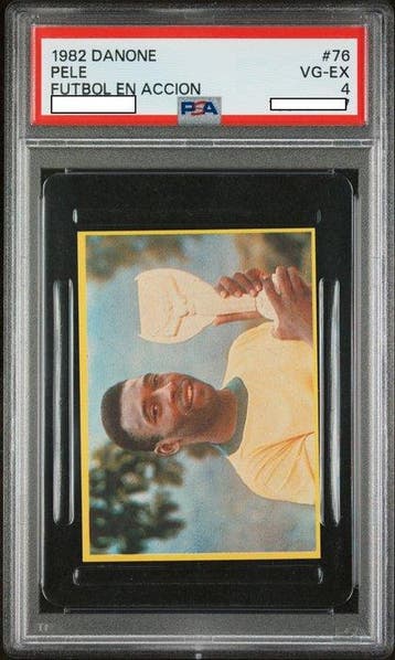 1982 Danone - Futbol en Acción - Pelé #76 Graded card - PSA, Nieuw