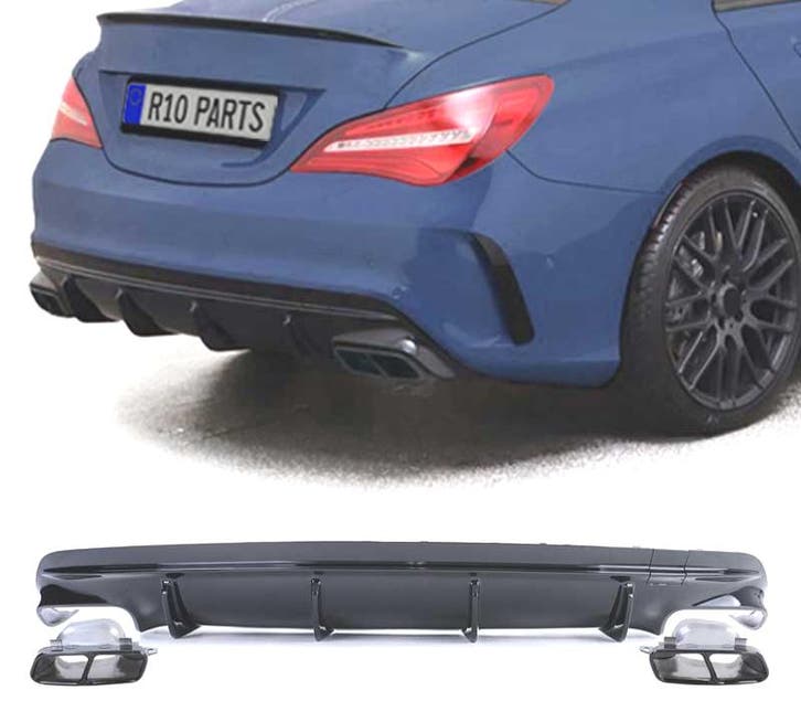 DIFFUSEUR MERCEDES CLA C117 16-19 LOOK AMG NOIR BRILLANT + E, Autos : Pièces & Accessoires, Carrosserie & Tôlerie, Envoi