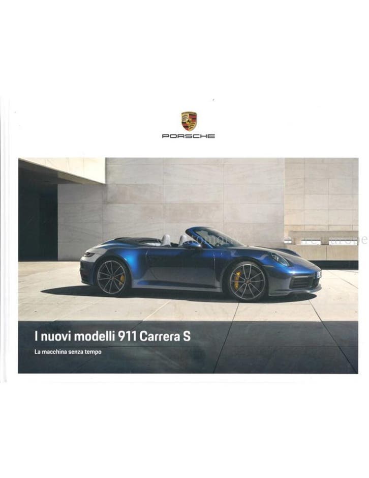 2020 PORSCHE 911 CARRERA S HARDCOVER BROCHURE ITALIAANS, Livres, Autos | Brochures & Magazines, Enlèvement ou Envoi