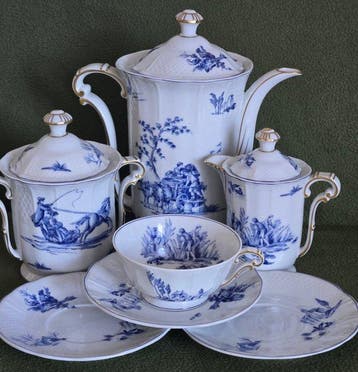 Bernardaud & Co. Limoges - Koffieservies voor 12 (27) -, Antiek en Kunst