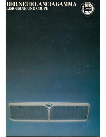 1981 LANCIA GAMMA BROCHURE DUITS, Nieuw