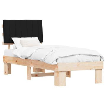 Cadre lit 80x200 pin noir - Seconde chance -34% (bedframe), Maison & Meubles, Verzenden, 200 cm, 80 cm, Modern