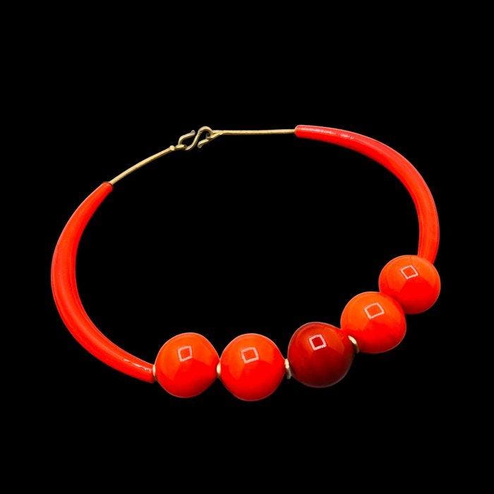 Venetiaanse handgeblazen ketting met Murano-glascertificaat, Antiek en Kunst, Kunst | Designobjecten