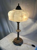 Tafellamp - Messing, Glas, Staal