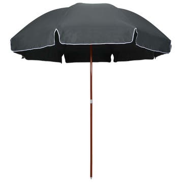vidaXL Parasol met stalen paal 300 cm antracietkleurig, Verzenden, Nieuw