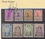 België 1933 - 8 eerste waarden uit de reeks CARD. MERCIER, Gestempeld