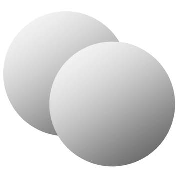 vidaXL Wandspiegels 2 st rond 70 cm glas, Huis en Inrichting, Woonaccessoires | Spiegels, Verzenden, Nieuw