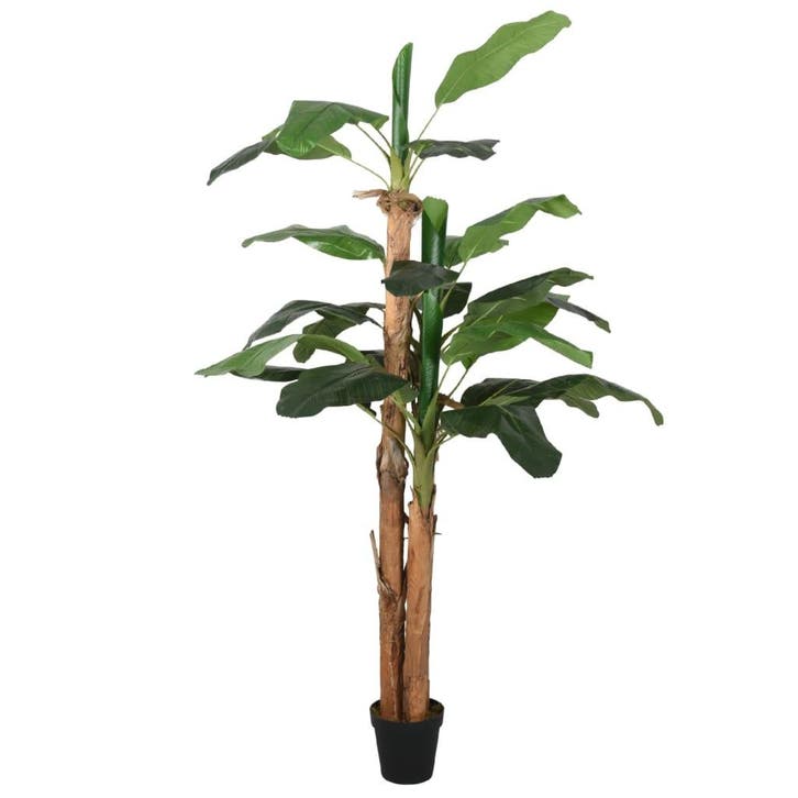 vidaXL Kunstplant bananenboom 22 bladeren 200 cm groen, Huis en Inrichting, Woonaccessoires | Kunstplanten en Kunstbloemen, Nieuw