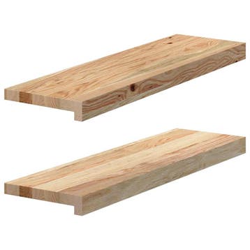 vidaXL Vensterbanken 2 st onbehandeld 70x20x2 cm massief, Doe-het-zelf en Bouw, Verzenden, Nieuw