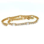 Armband - 14 karaat Geel goud - 6.07ct. tw. Diamant