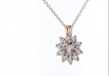 Sans prix de réserve - Collier avec pendentif - 14 carats Or