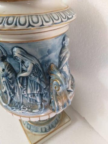 Capodimonte - capo di monte - Vaas met dubbele oren -