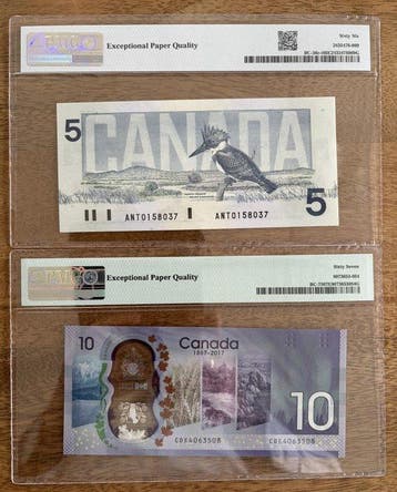 Canada. - 5, 10 Dollars - 1986/2017 - BC-56e-i; BC-75