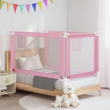 vidaXL Bedhekje peuter 140x25 cm stof roze, Verzenden