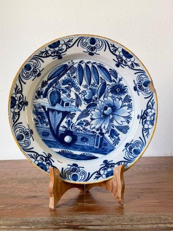De Vergulde Blompot - Plat - Faïence - Grand plat creux