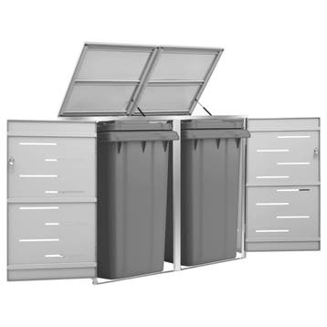 vidaXL Containerberging dubbel 138x77,5x115 cm roestvrij, Doe-het-zelf en Bouw, Verzenden