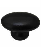 Knop Ovaal IJzer Zwart 60 mm, Ophalen of Verzenden, Nieuw