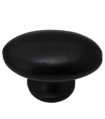 Knop Ovaal IJzer Zwart 60 mm, Ophalen of Verzenden, Nieuw