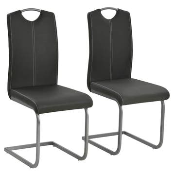 Lot 2 chaises gris moderne - Jusqua epuisement - 52% off, Verzenden, Modern