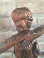 Statue, Boer - 44 cm - Bois, Antiquités & Art