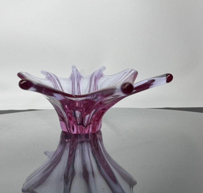 Val Saint Lambert - Centre de table - Verre - Coupe violette, Antiek en Kunst, Antiek | Glaswerk en Kristal