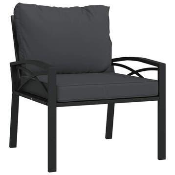 Tuinstoel met grijze kussens - Kwaliteit aan outletprijs...., Tuin en Terras, Verzenden, Zo goed als nieuw, Metaal