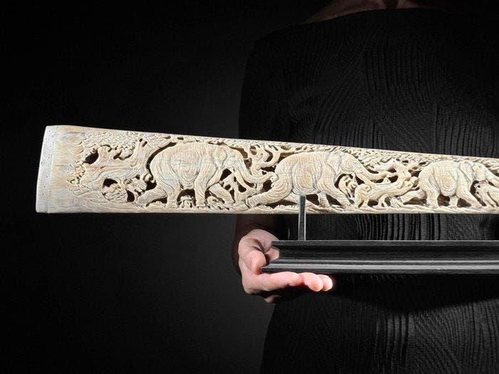 GEEN RESERVEPRIJS - Indrukwekkende extra grote handgesneden, Antiek en Kunst, Kunst | Designobjecten