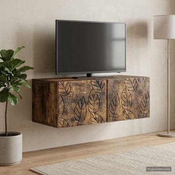 vidaXL Wandmontage TV-kast 78,5 x 31 cm Gerookt eiken, Huis en Inrichting, Verzenden, Nieuw