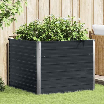 vidaXL Plantenbak verhoogd 100x100x77cm gegalvaniseerd staal, Tuin en Terras, Verzenden, Nieuw
