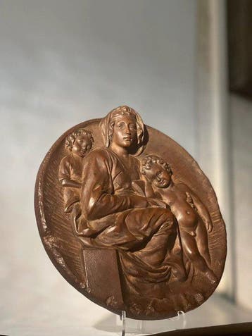 Beeldje - Devotional Renaissance tondo circular relief: