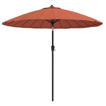 Parasol 250cm terracotta | Retour deal | 5% korting, Verzenden, Zo goed als nieuw, 2 tot 3 meter, Stokparasol