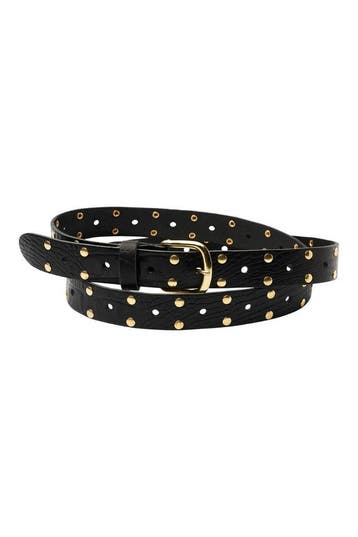 Pinned by K leren riem met studs zwart (Mooi & Gezond), Verzenden