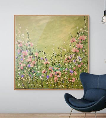 Irina Morisch - soft whisper - abstract square floral