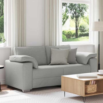 vidaXL Loveseat Wolkgrijs 180 cm Stof, Huis en Inrichting, Zetels | Zetels, Verzenden, Nieuw