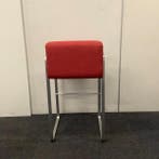 design barkruk Limitless, zithoogte 78 cm, metaal - rood