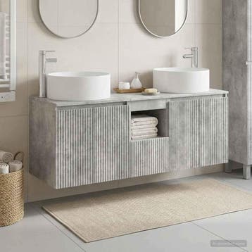 vidaXL Badkamerkast set 3 st Betongrijs 49,5 x 44,5 x 65,5, Verzenden